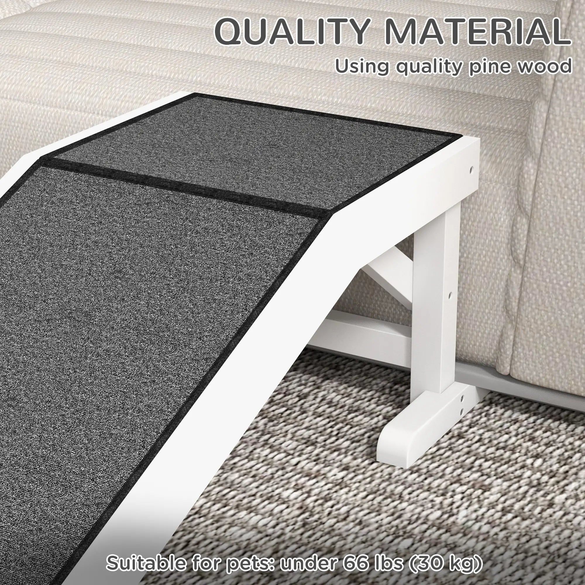 Pet Ramp, Dog Cat Bed Steps, Non-Slip Carpet, 49