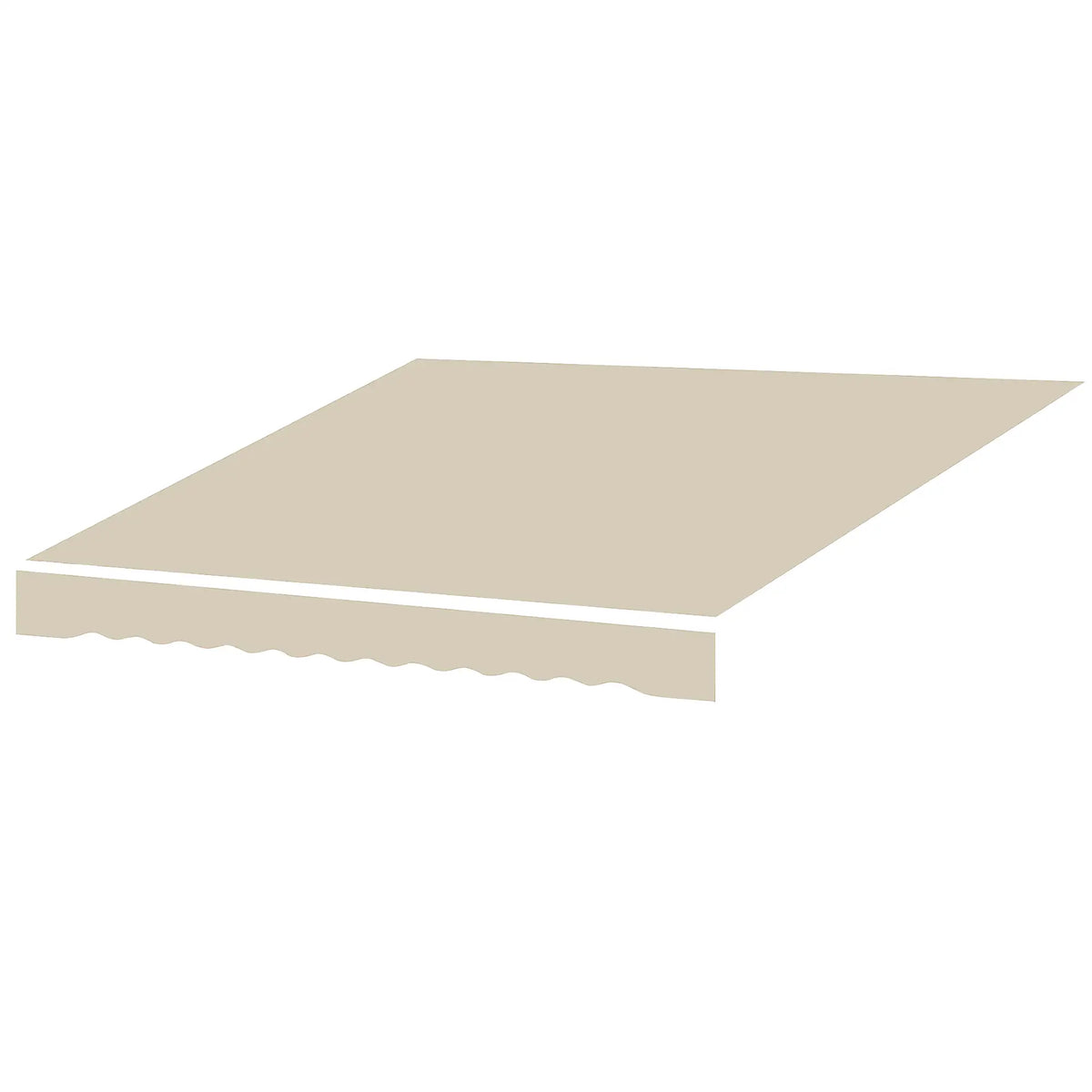 9' x 8' Outdoor Sunshade Canopy, Retractable Awning Fabric, Beige Awning Fabric Replacement Beige at Gallery Canada