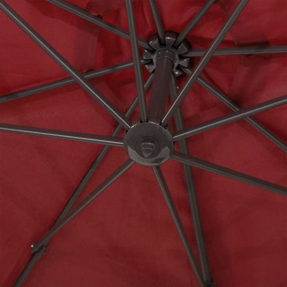 10ft Cantilever Patio Umbrella, 360° Rotation, Crank, Cross Base, Wine Red Offset Cantilever Umbrellas at Gallery Canada