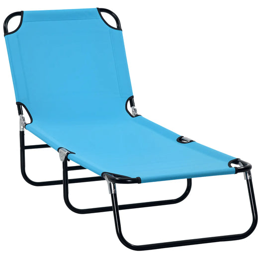 Outdoor Folding Lounge Chair, Reclining Mesh, Beach, Yard, Patio, Sky Blue Lounger Chairs Sky Blue at Gallery Canada