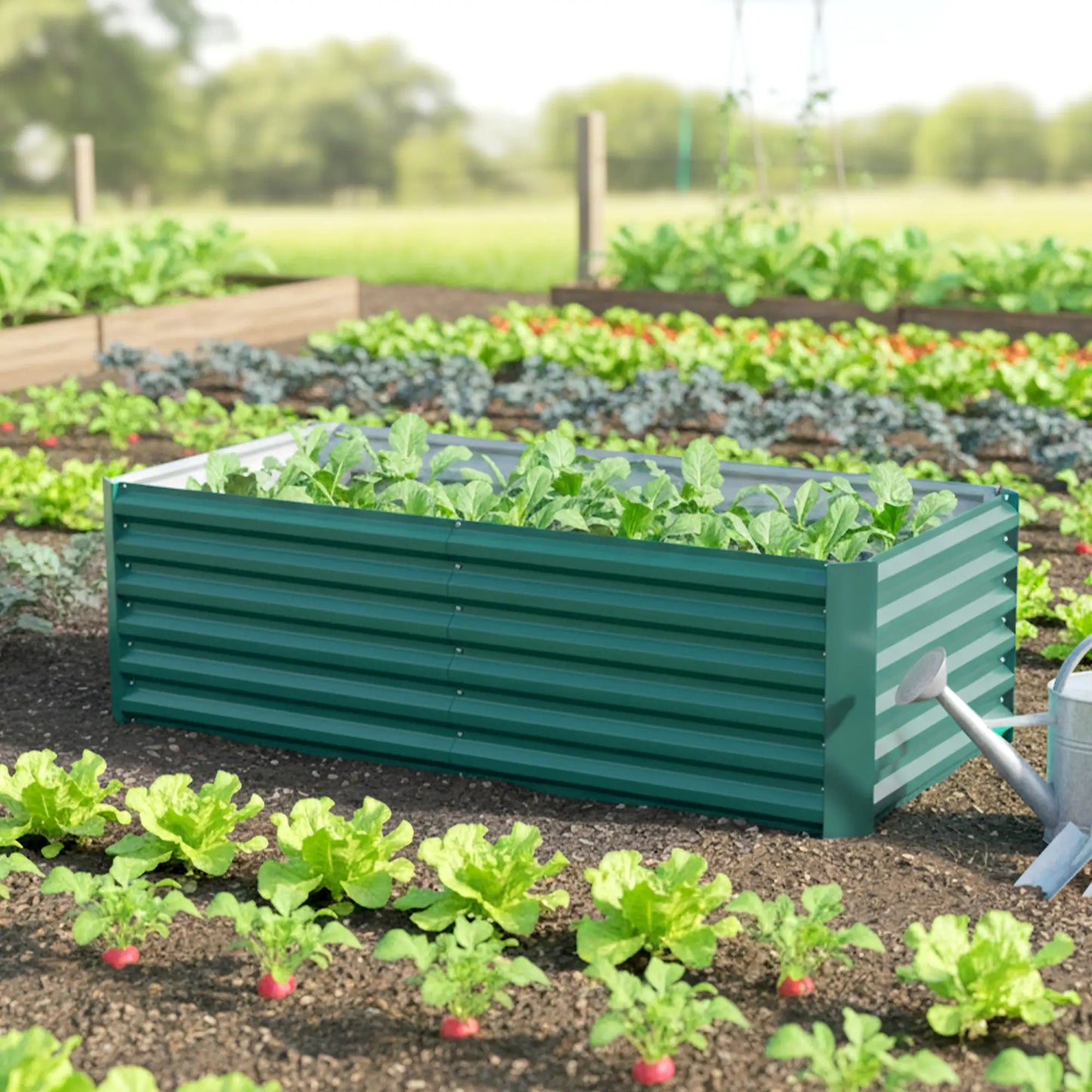 6' x 3' x 2' Raised Garden Bed, Galvanized Planter Box, Dark Green Galvanized Planter Boxes at Gallery Canada