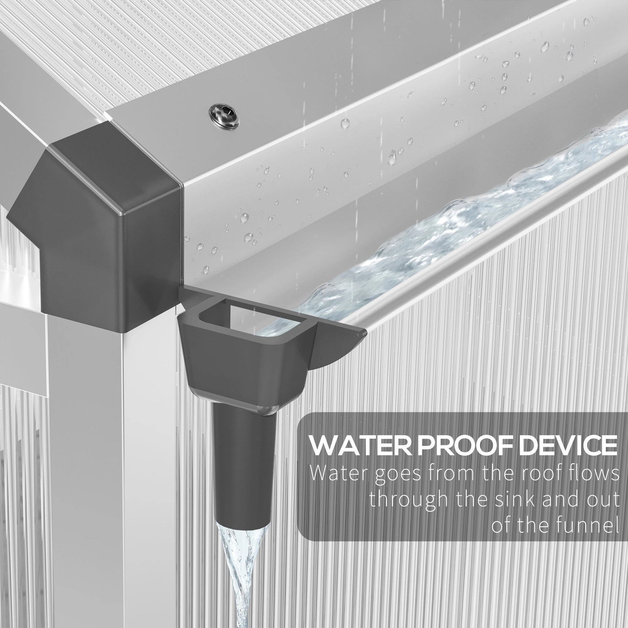 6' x 8' x 6.4' Walk-in Greenhouse, Polycarbonate Panels, Silver Walk In Greenhouses at Gallery Canada