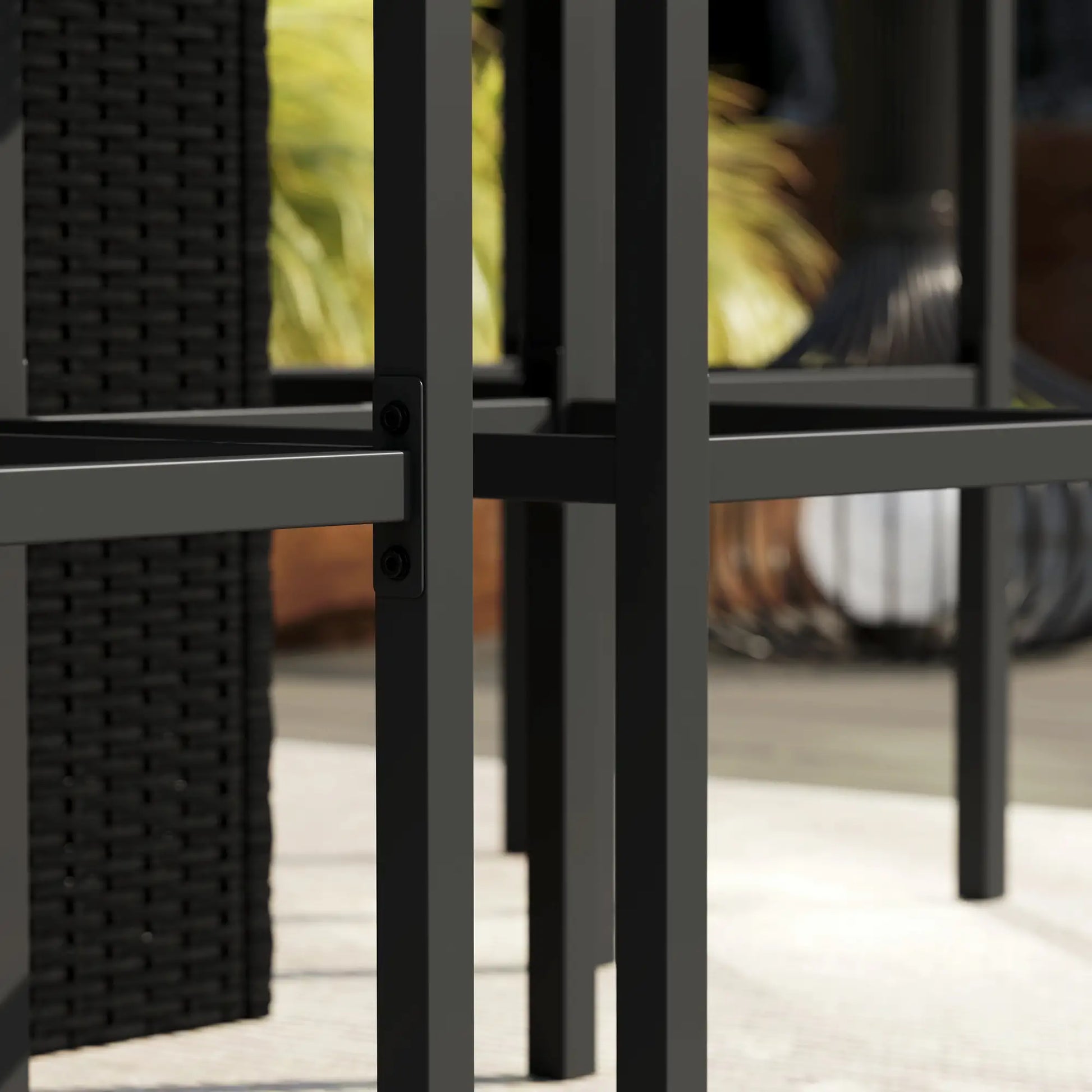 5-Piece Patio Bar Set, Outdoor PE Rattan Table and Chairs, Black Bistro Sets at Gallery Canada