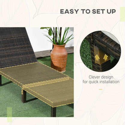 Outdoor Lounger, 5-Level Adjustable Back, Headrest, Cream White Chaise Loungers at Gallery Canada