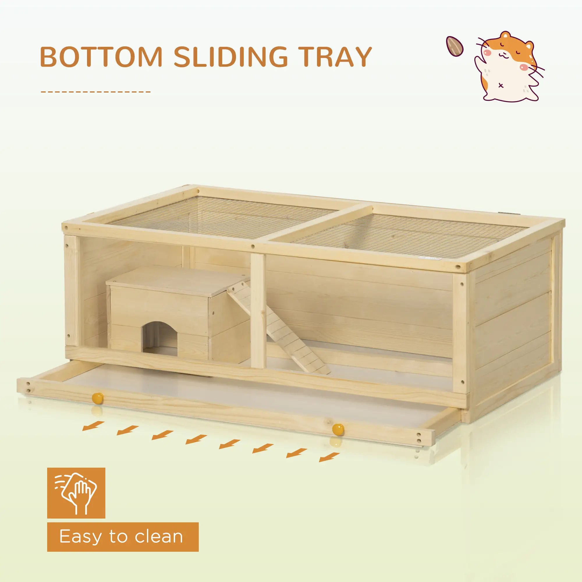 Small Animals Hutch With Sliding Tray, Play House, Natural Wood Hamster Cages at Gallery Canada
