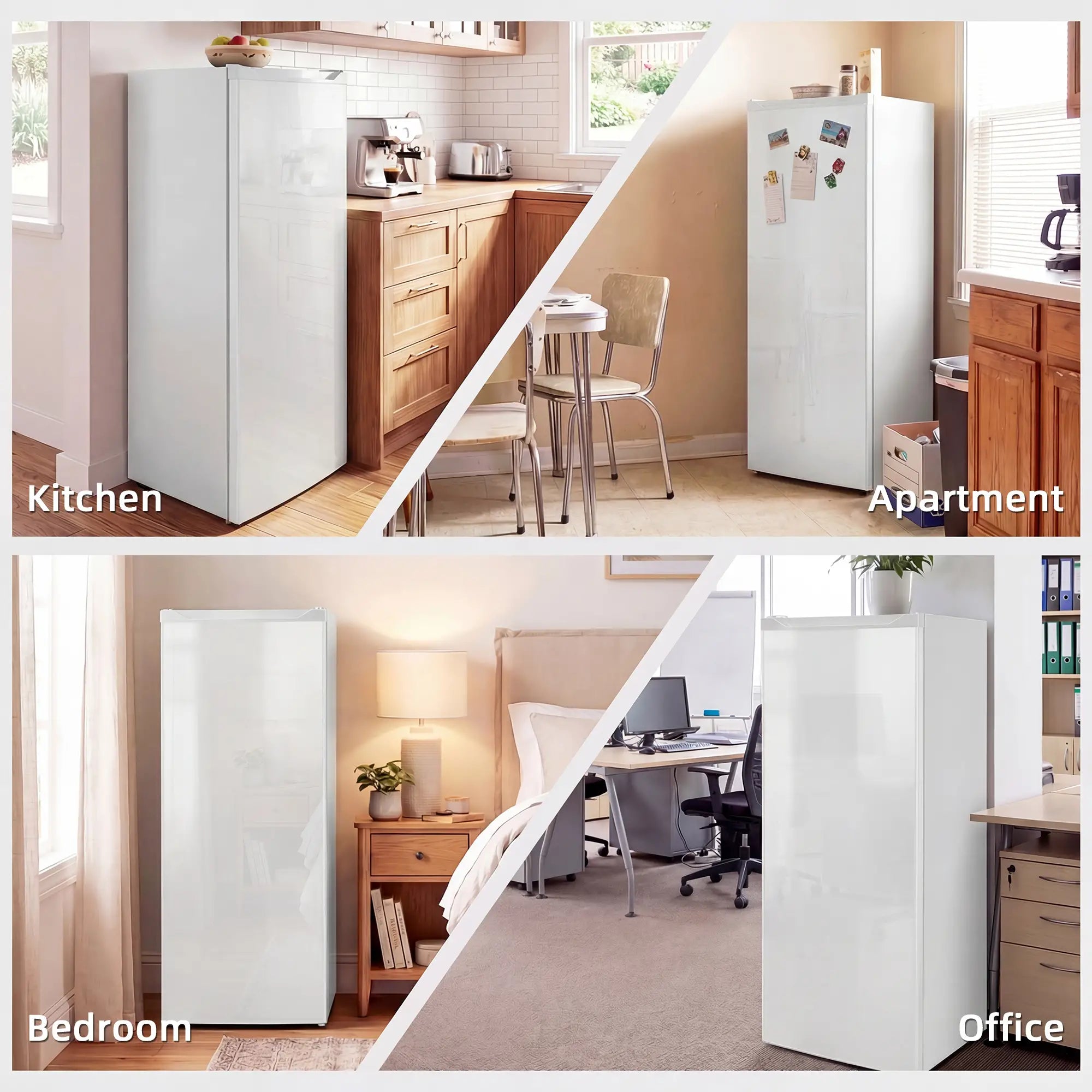 7.0 Cu.Ft Upright Freezer with 6 Adjustable Shelves, White Small Kitchen Appliances at Gallery Canada