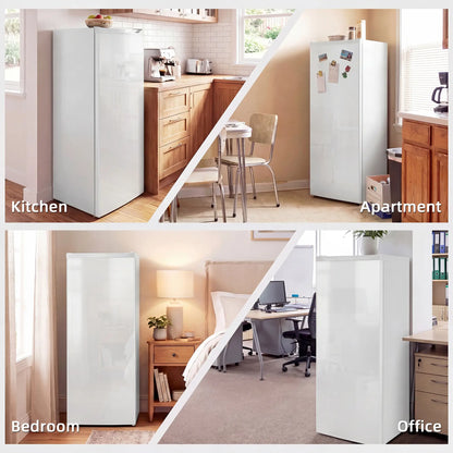 7.0 Cu.Ft Upright Freezer with 6 Adjustable Shelves, White Small Kitchen Appliances at Gallery Canada