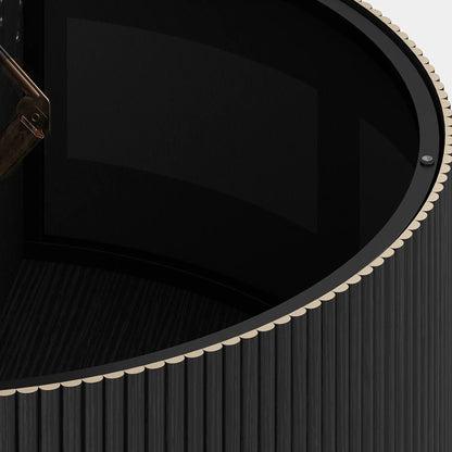 31.5" Black Round Coffee Table with Storage, Flip-Top, Black Coffee Tables at Gallery Canada