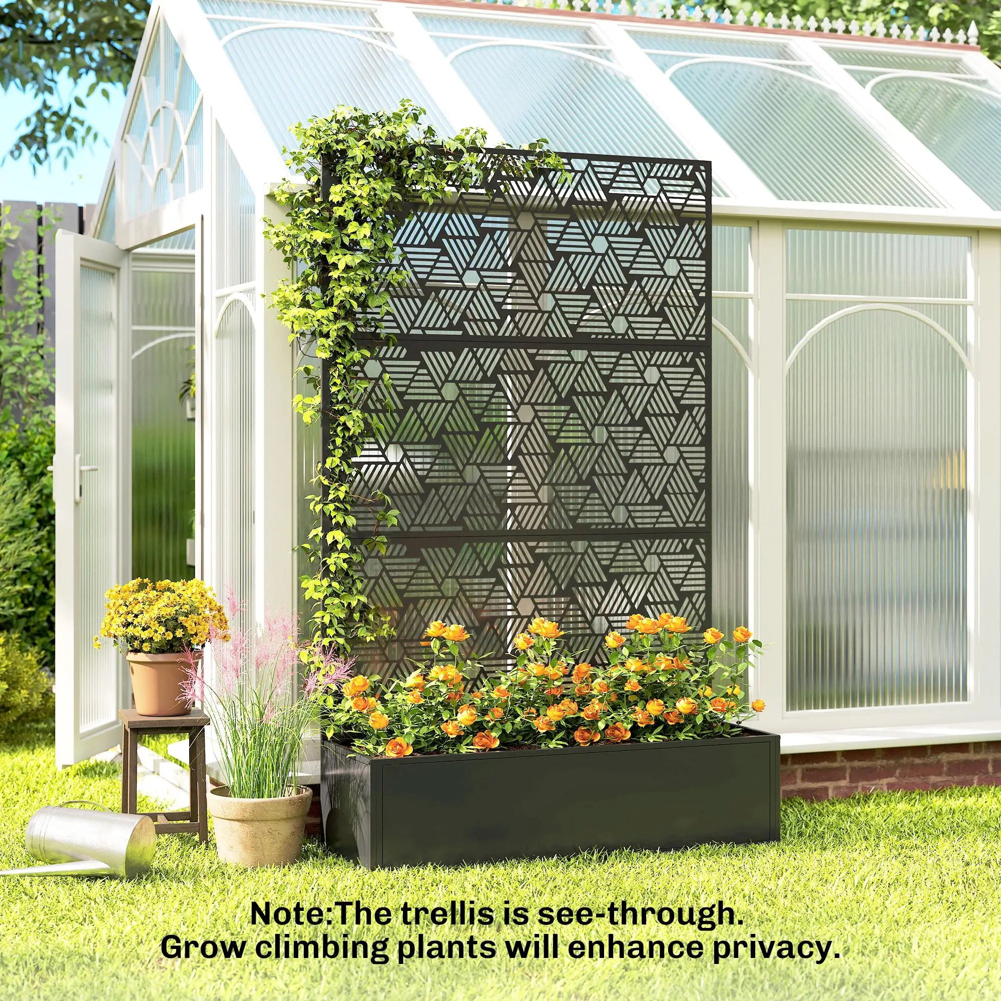 Metal Planter Box With Trellis, 70