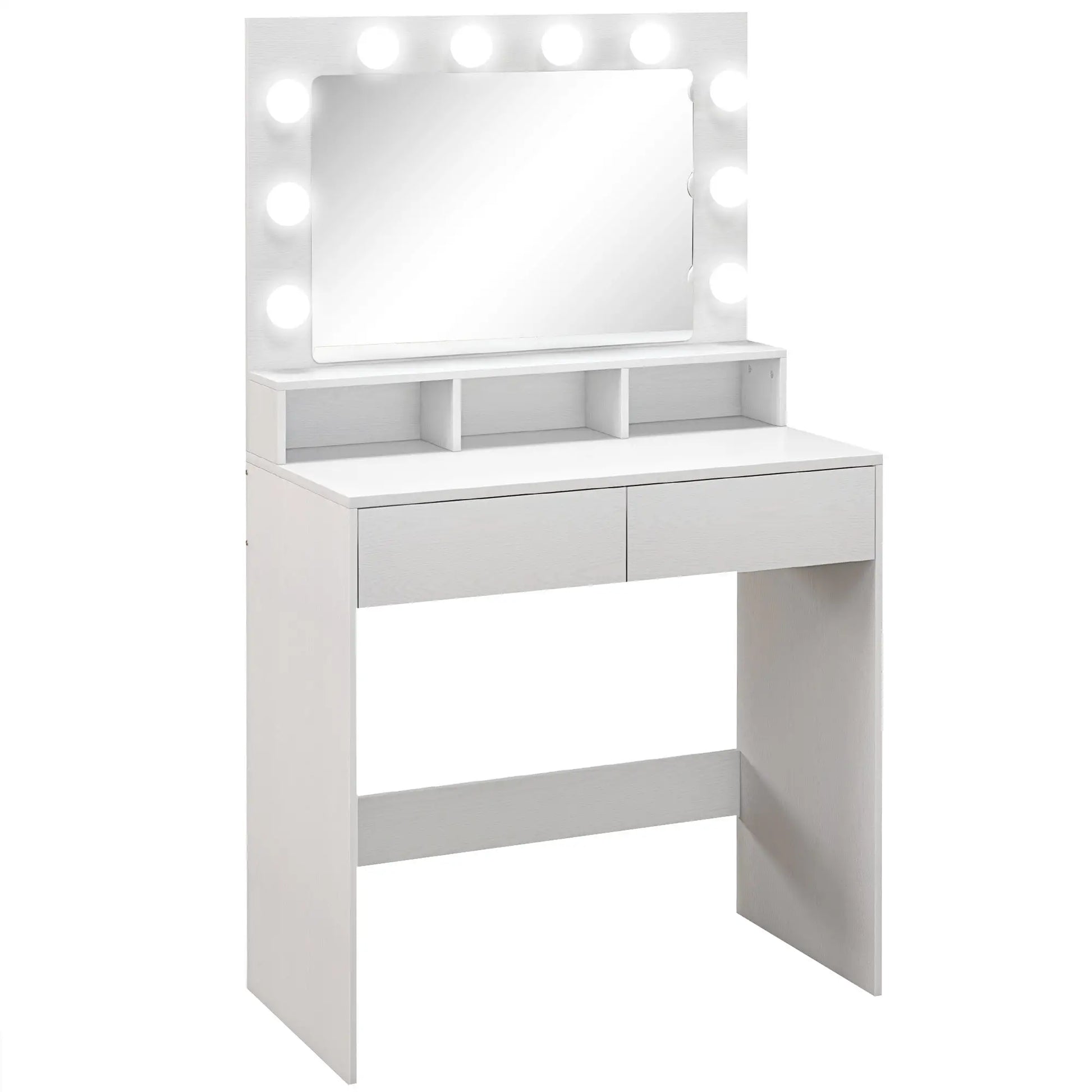 Vanity Table with LED Mirror, Drawers, for Bedroom, White Dressing & Vanity Tables at Gallery Canada