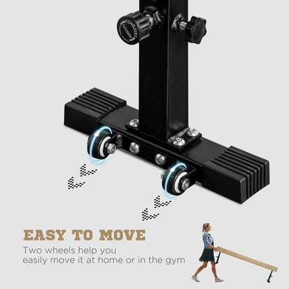 7.5ft Adjustable Balance Beam, Gymnastics Equipment with Wheels, for Training Aerobic Equipment at Gallery Canada