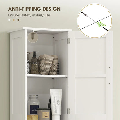 67" Tall Bathroom Cabinet, Narrow Storage with Drawer, Adjustable Shelves, White Bathroom Cabinets at Gallery Canada