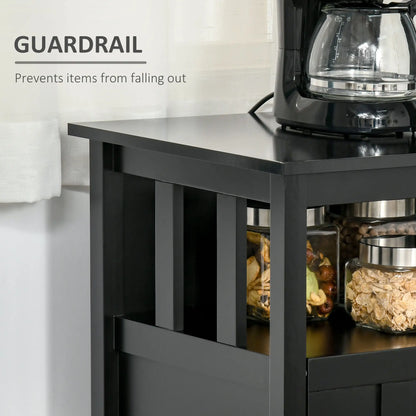 Sideboard Buffet, 2 Doors, Adjustable Shelves, Kitchen Dining, Black Bar Cabinets at Gallery Canada