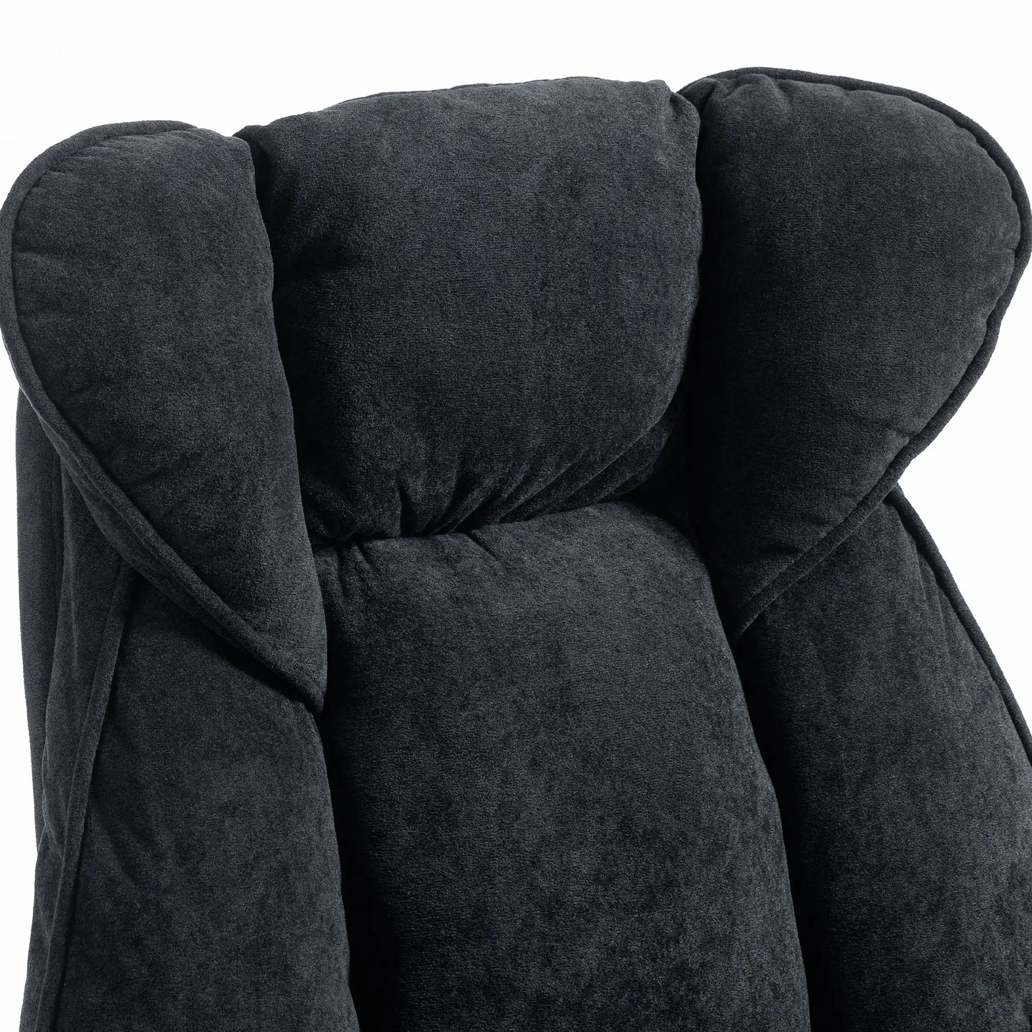 Big & Tall Office Chair, High Back, Snowflake Velvet, Black