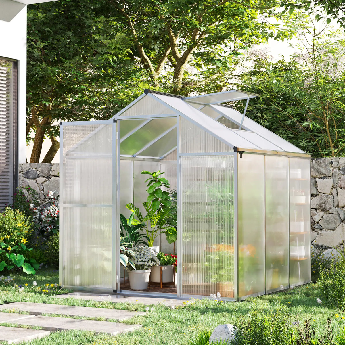 Walk-In Polycarbonate Greenhouse, Clear Walk In Greenhouses at Gallery Canada