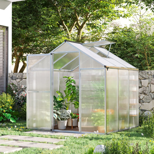 Walk-In Polycarbonate Greenhouse, Clear