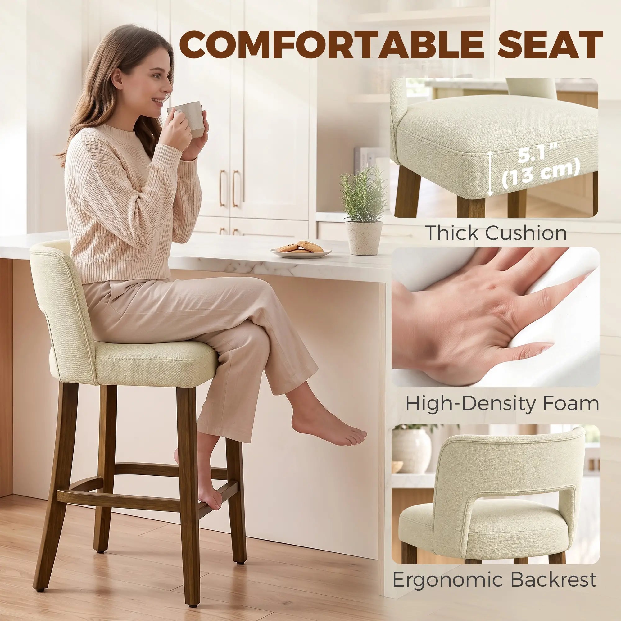 Bar Stools Set of 2, 26