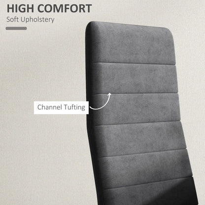 Modern Dining Chairs, Set of 4, High Back Upholstery, Metal Legs, Grey Dining Chairs at Gallery Canada