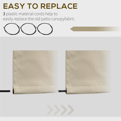9' x 8' Outdoor Sunshade Canopy, Retractable Awning Fabric, Beige Awning Fabric Replacement at Gallery Canada