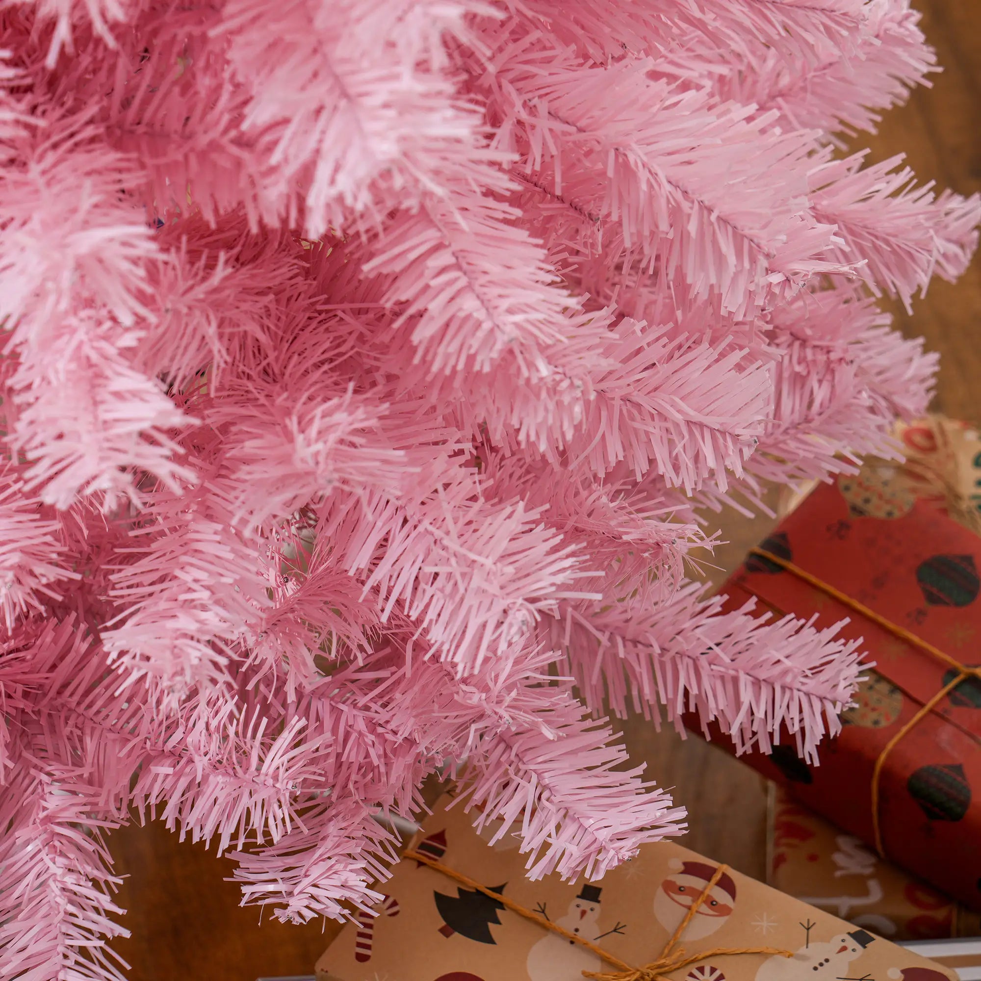 5FT Pencil Christmas Tree, Artificial, Automatic Open, Pink Pencil Christmas Trees at Gallery Canada