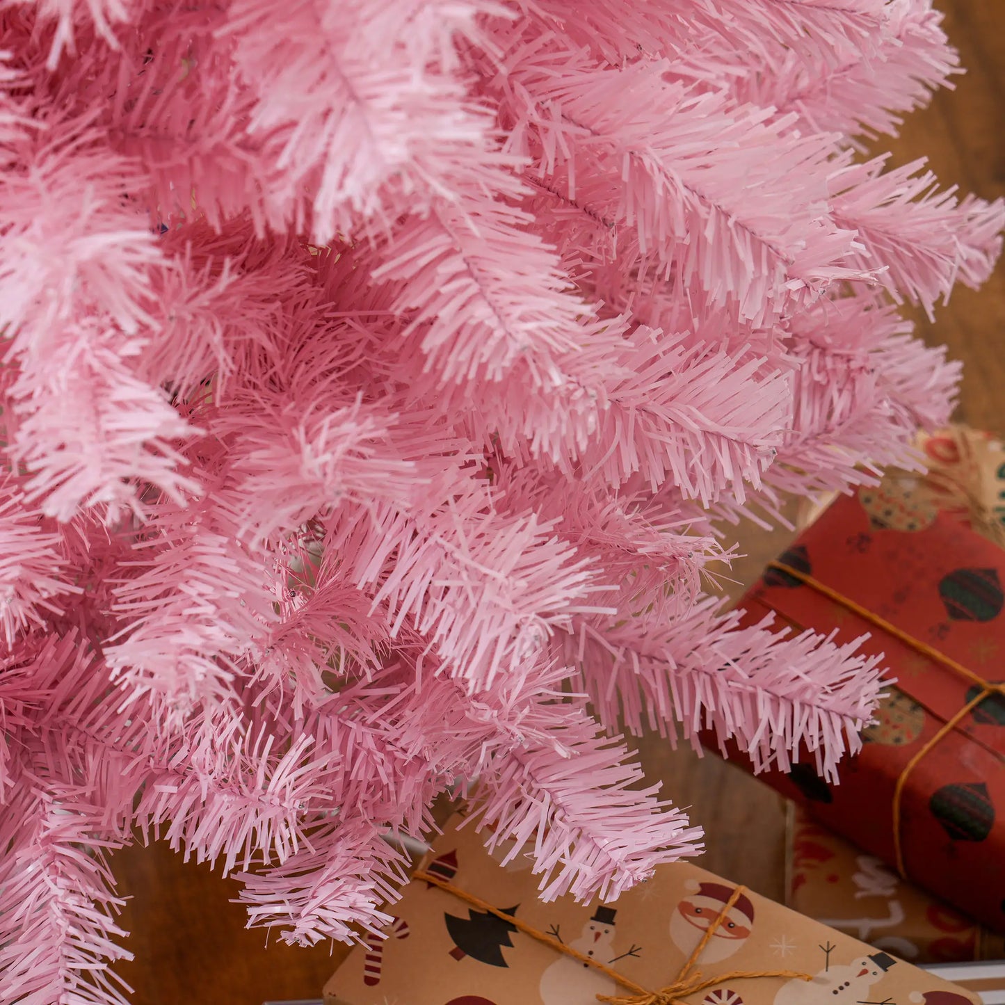 5FT Pencil Christmas Tree, Artificial, Automatic Open, Pink Pencil Christmas Trees at Gallery Canada