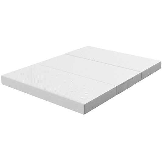 Foldable Queen Mattress, 6 Inch Tri Fold Memory Foam, Washable Cover Mattresses Multi Colour at Gallery Canada