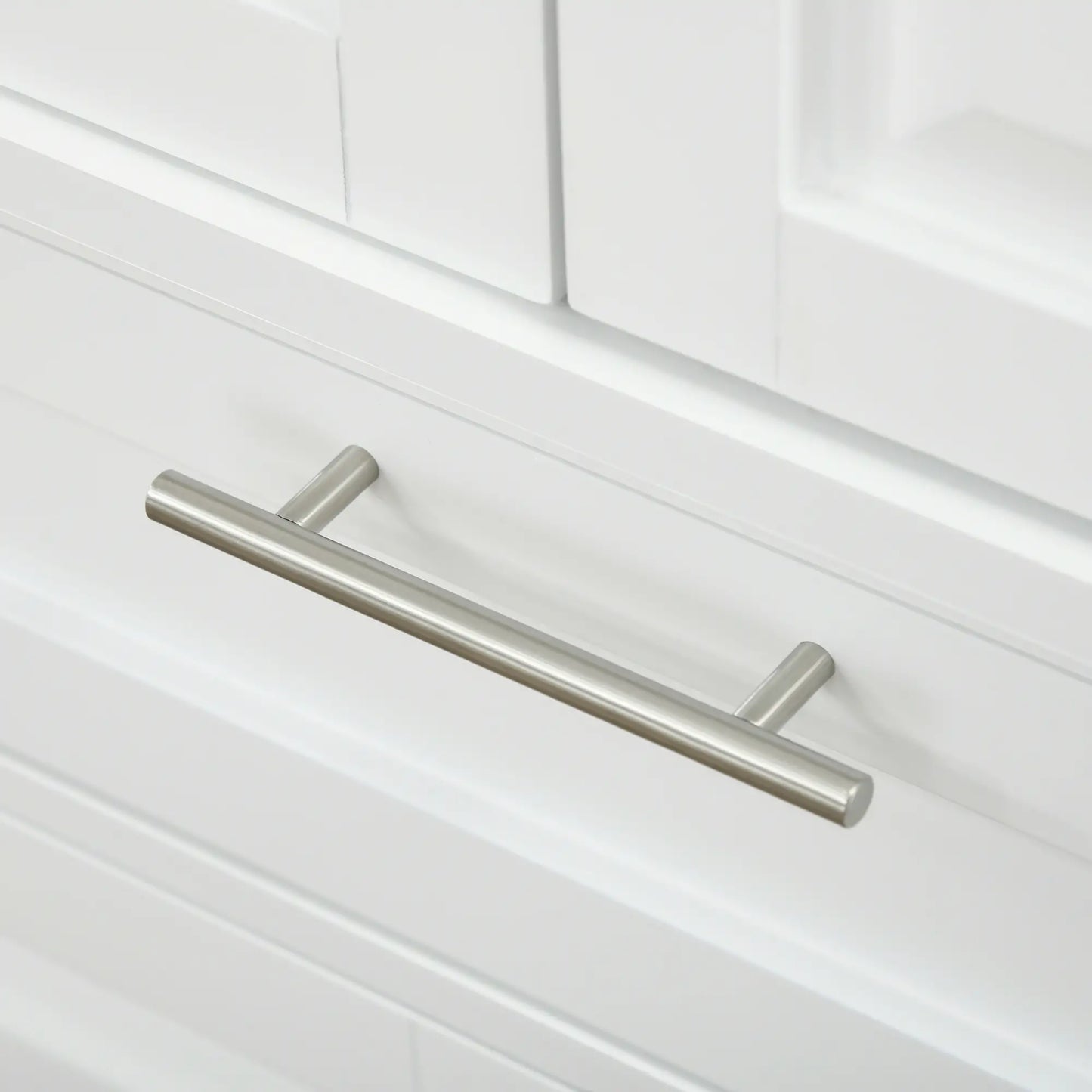 72" Kitchen Pantry Cabinet, 4-Door with Drawer, Adjustable Shelves, White Kitchen Pantry Cabinets at Gallery Canada