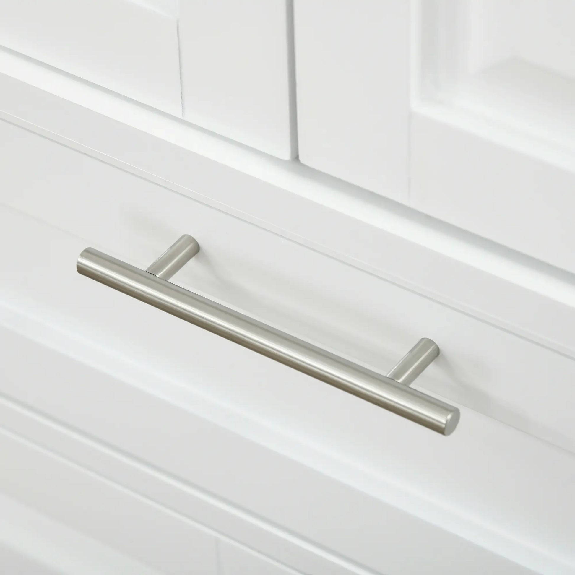 72" Kitchen Pantry Cabinet, 4-Door with Drawer, Adjustable Shelves, White Kitchen Pantry Cabinets at Gallery Canada