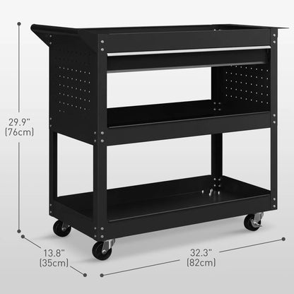 Tool Cart On Wheels, Utility Cart, Ball Bearing Drawer, Black Tool Organizers at Gallery Canada
