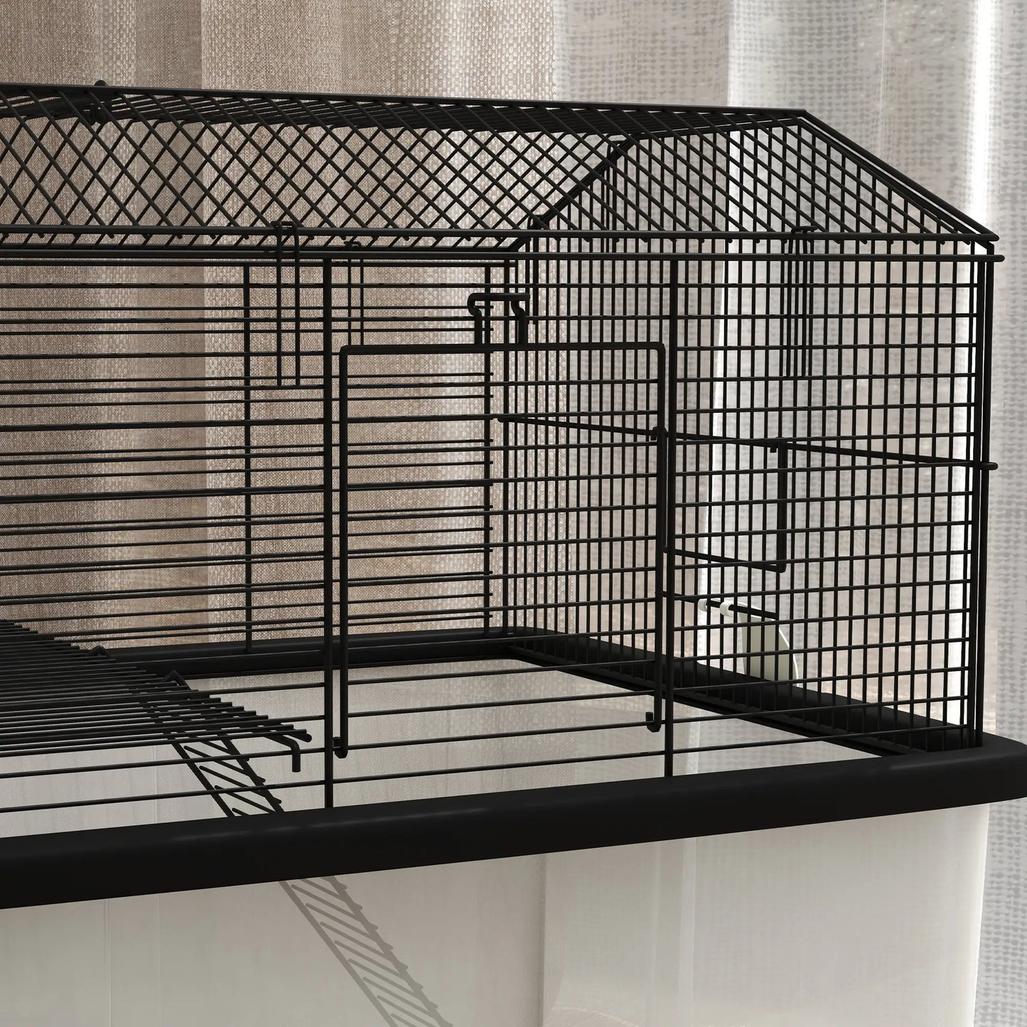 Hamster House, Gerbil Habitat, Wheels, Detachable Bottom, Black Hamster Cages at Gallery Canada