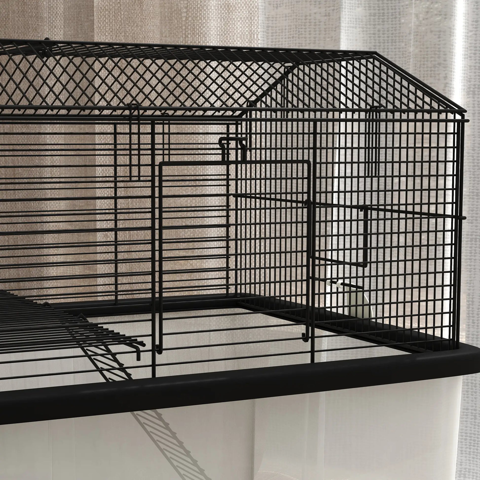 Hamster House, Gerbil Habitat, Wheels, Detachable Bottom, Black Hamster Cages at Gallery Canada
