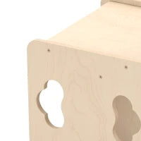 Ensemble de table et chaise pour enfants Montessori, hauteurs à 3 niveaux, naturel