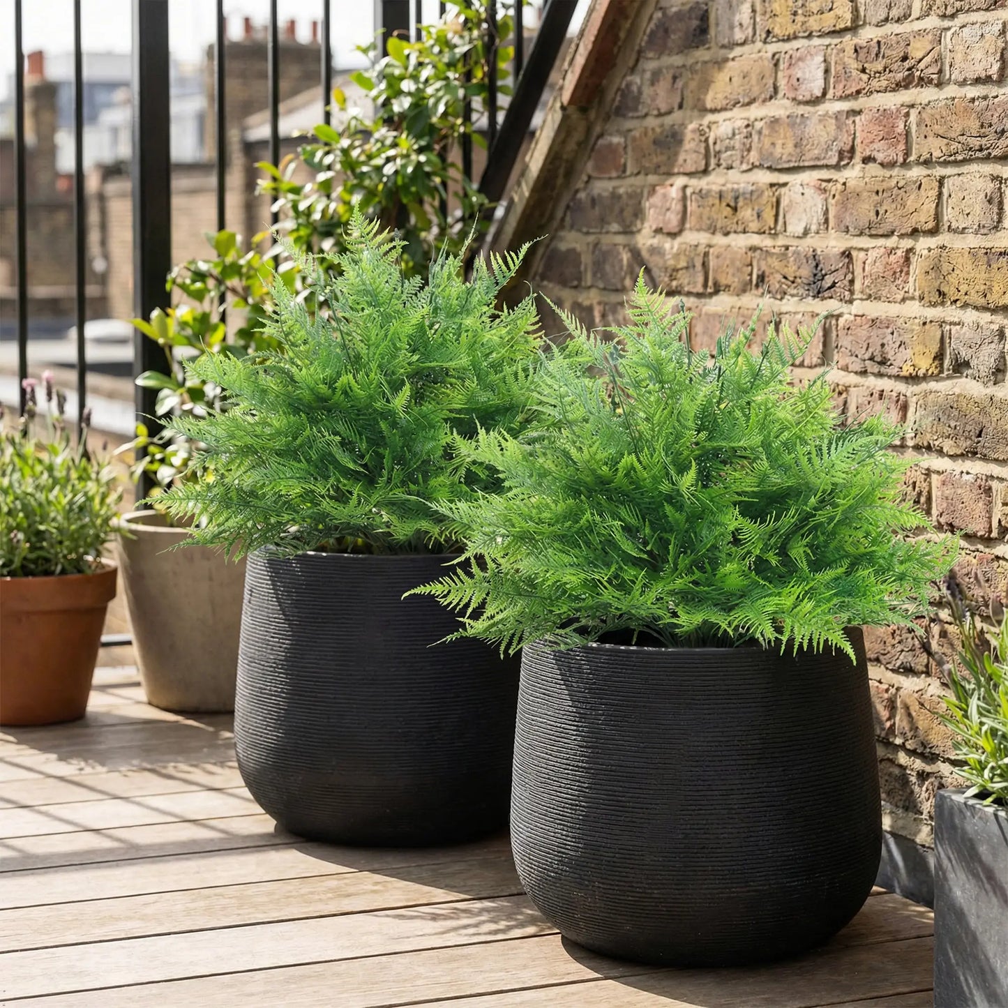 Artificial Boston Ferns, UV-Resistant Fake Plants, Indoor Outdoor Decor, Set of 2 Artificial Trees at Gallery Canada