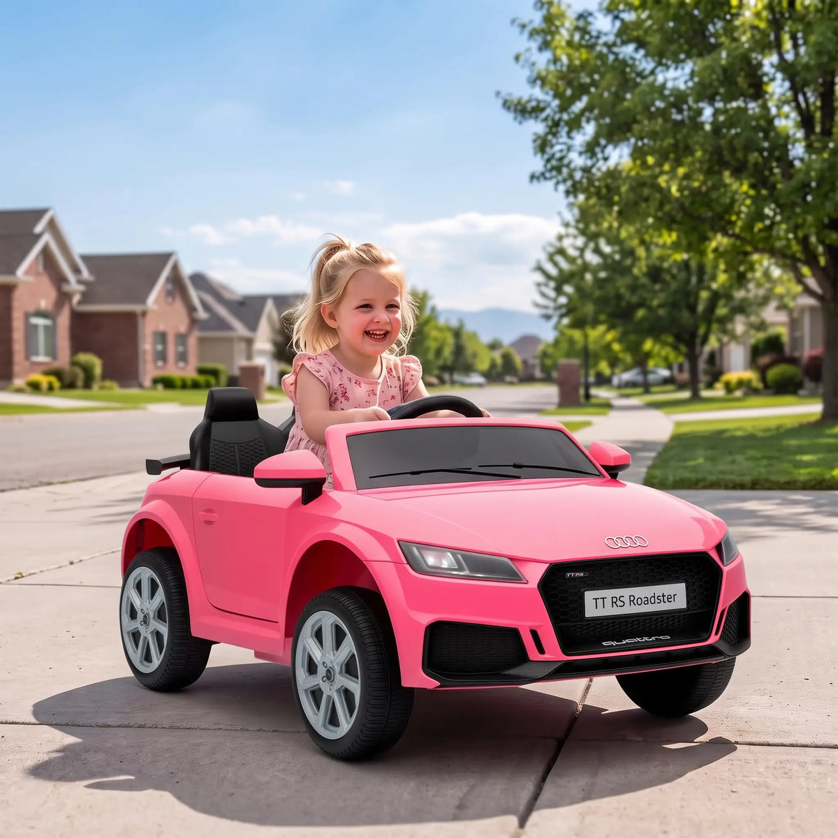 Voiture électrique pour enfants 12V, Audi TT RS avec télécommande, Rose