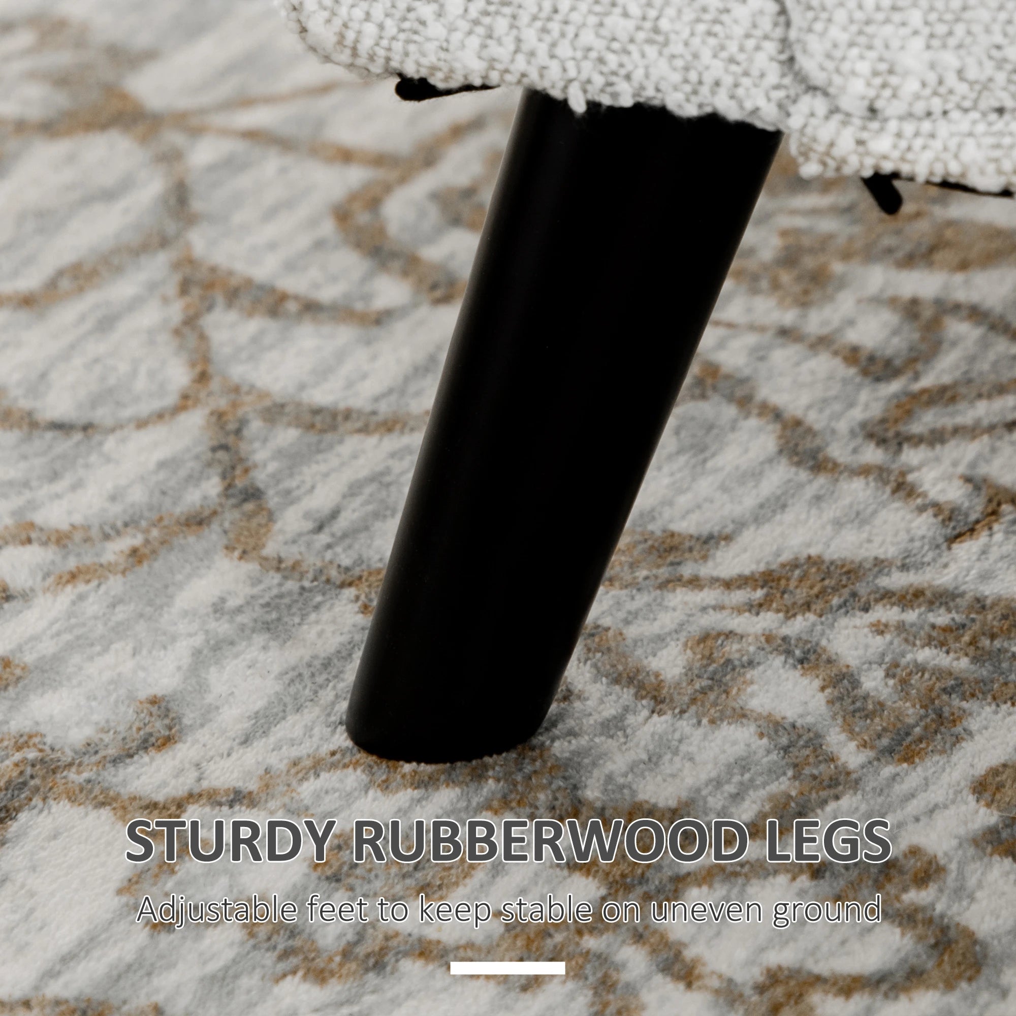 Upholstered Storage Bench with Arms, Modern Ottoman, Cream White Storage Ottomans & Benches at Gallery Canada