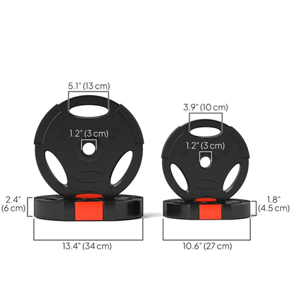 1-Inch Weight Plates, Barbell Weights Set, 2 x 22lbs + 2 x 11lbs Dumbbells & Barbells at Gallery Canada