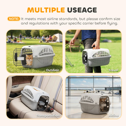 Airline Approved Pet Carrier, Steel Wire Door, Water Bowl, Car Airplane Outdoor Dog Cages & Crates at Gallery Canada