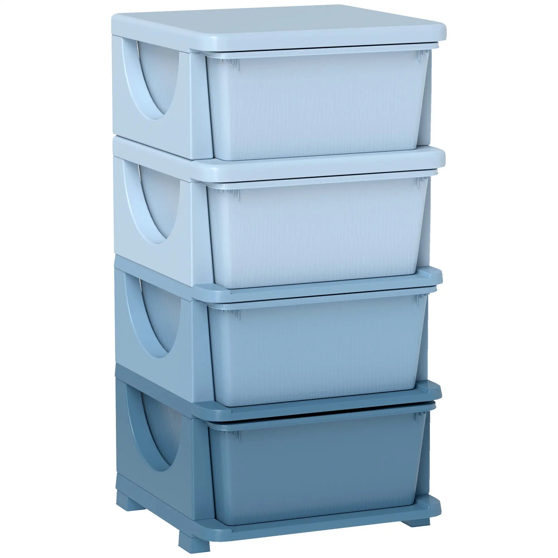 4 Tier Kids Toy Organizer, 4 Plastic Drawers, Blue Baby & Kids Storage at Gallery Canada
