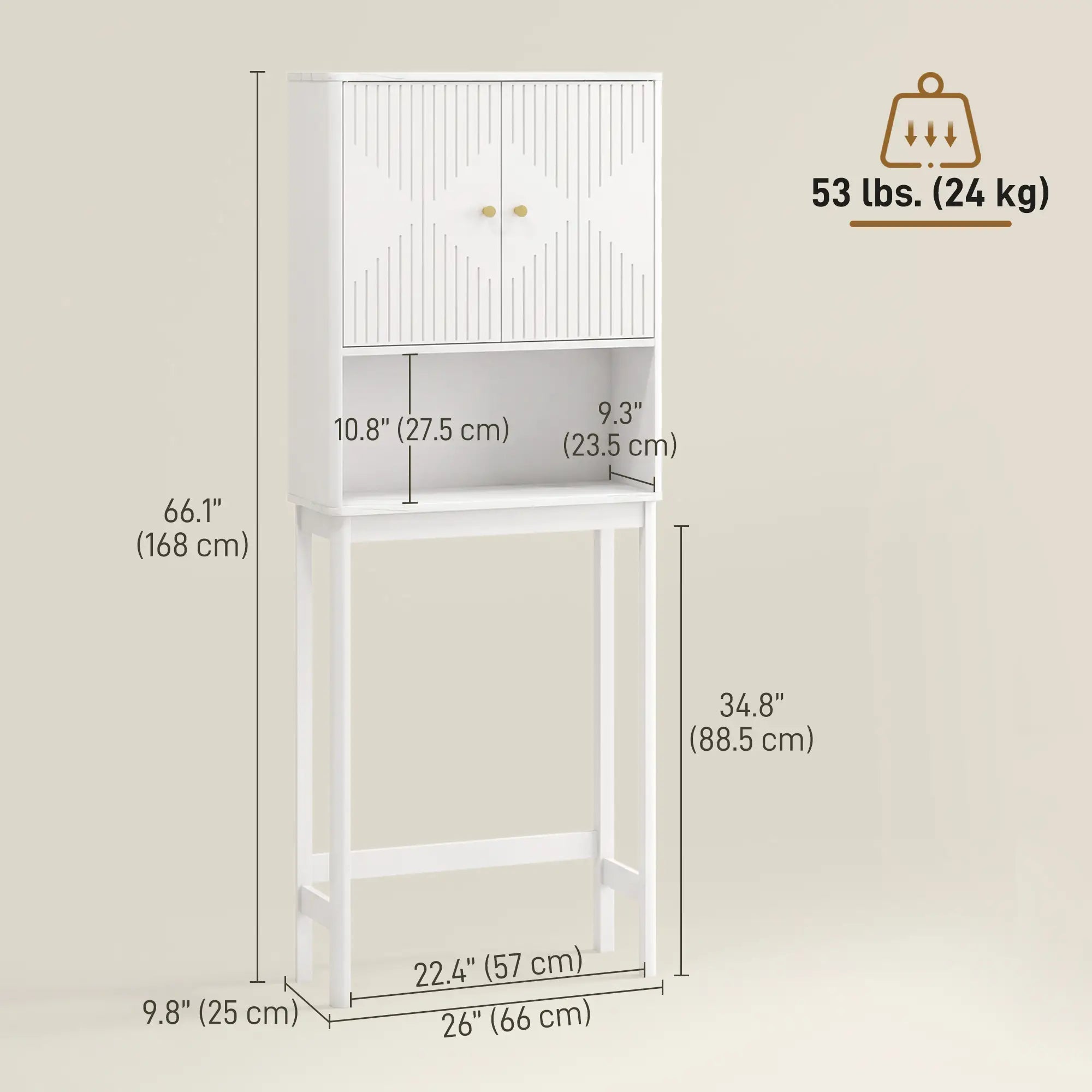 Over The Toilet Storage Cabinet, Adjustable Shelf, Open Shelf, White Over The Toilet Storage at Gallery Canada