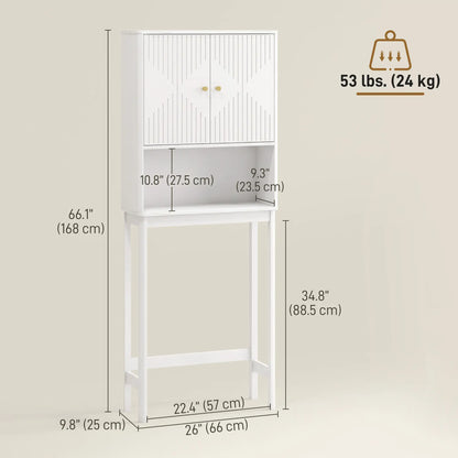 Over The Toilet Storage Cabinet, Adjustable Shelf, Open Shelf, White Over The Toilet Storage at Gallery Canada