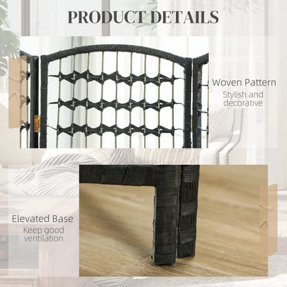 8 Panel Folding Room Divider, Portable Privacy Screen, Black Room Dividers at Gallery Canada