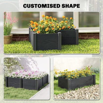 Vinyl Raised Garden Bed Kit, 3 x 3 x 1ft, Elevated Planter Box Wooden Planter Boxes at Gallery Canada