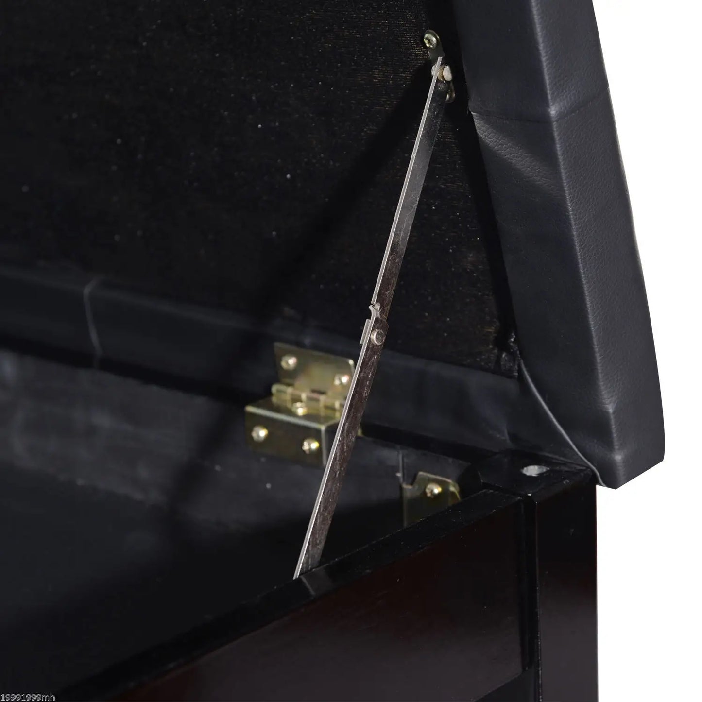 30 Piano Bench, Padded Cushion, Storage, Faux Leather, Black Piano Benches at Gallery Canada