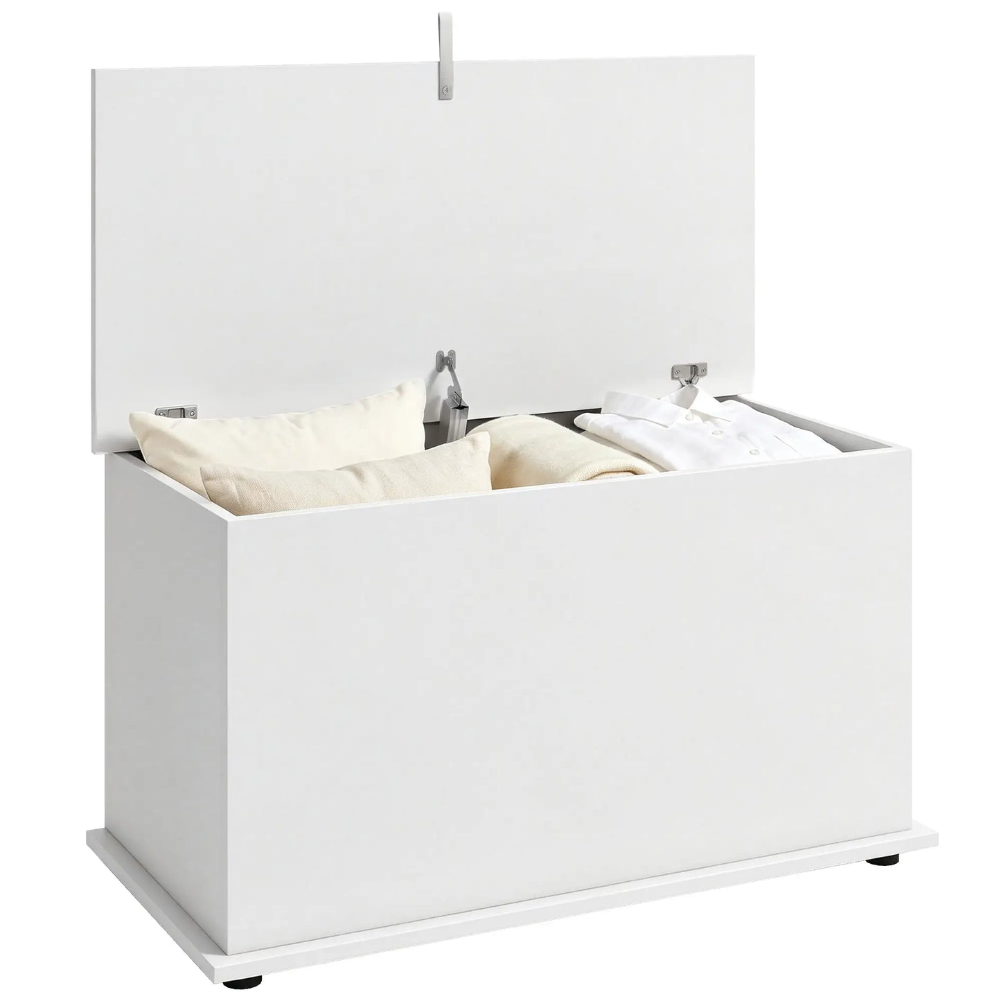 Coffre de rangement avec dessus relevable "31.5", blanc