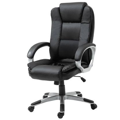 Adjustable High Back Executive Office Chair, PU Leather, Padded Armrests Executive & Manager Chairs at Gallery Canada