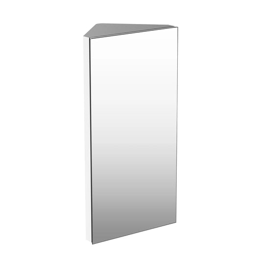 Wall Mounted Bathroom Corner Mirror Cabinet, Single Door, Stainless Steel Mirror Medicine Cabinets Silver at Gallery Canada