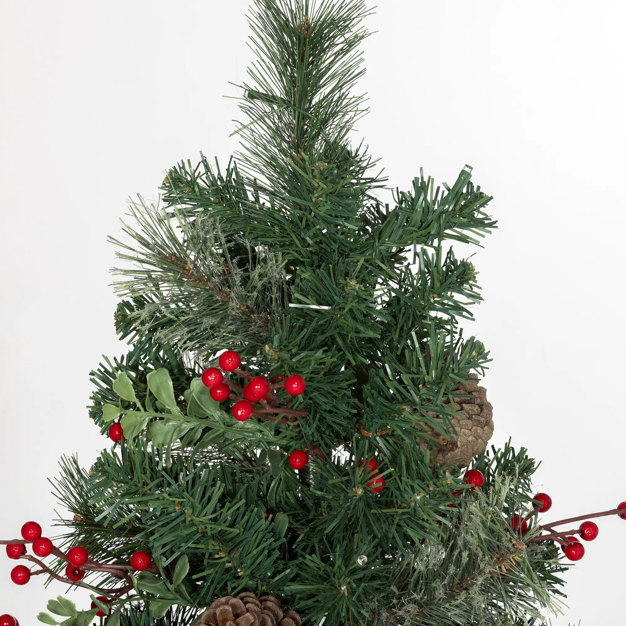 2ft 2 Pack Artificial Christmas Tree, Pre Lit with Red Berries, Green Pre Lit Christmas Trees at Gallery Canada