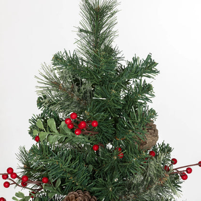 2ft 2 Pack Artificial Christmas Tree, Pre Lit with Red Berries, Green Pre Lit Christmas Trees at Gallery Canada