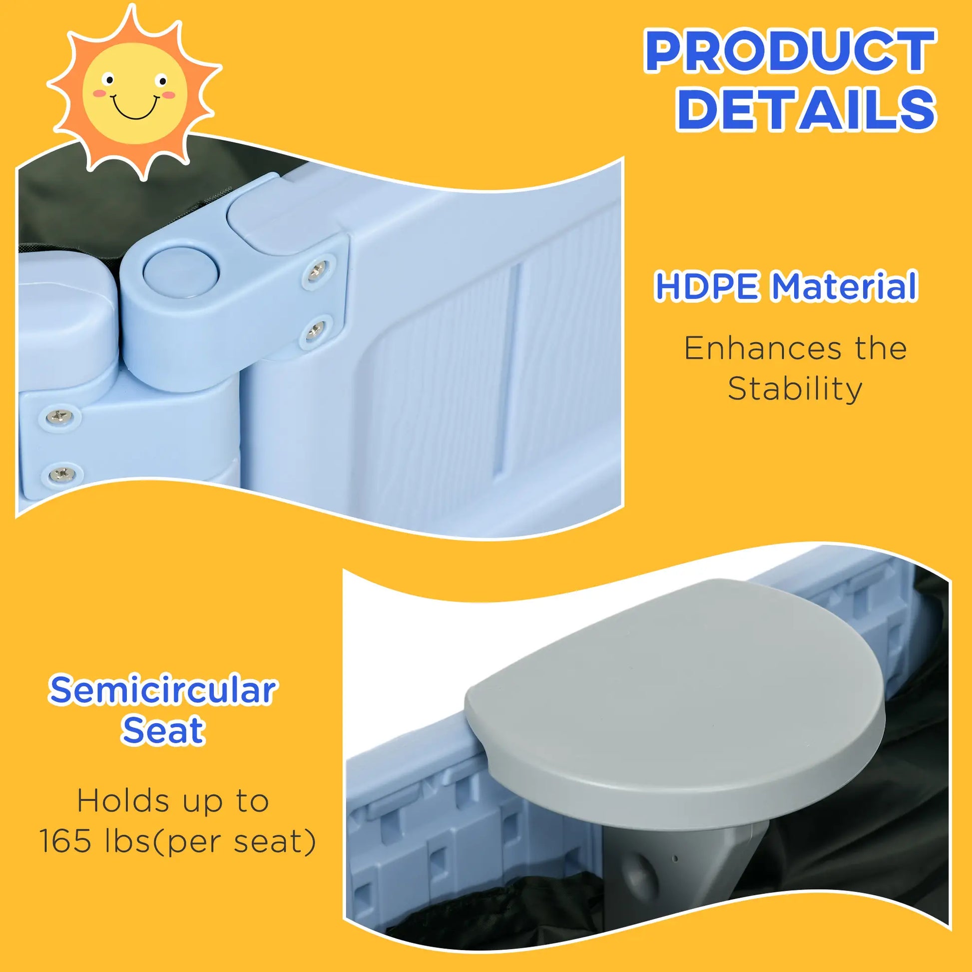 Kids Sandbox with Cover, Seat, Outdoor, Light Blue Sandboxes & Accessories at Gallery Canada