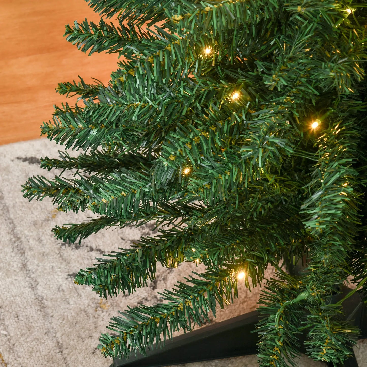 7' Pre Lit Artificial Pencil Christmas Tree, Warm White LED Lights, Green Pencil Christmas Trees at Gallery Canada